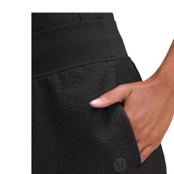 Lululemon Textured High-Rise Wide Leg Track Pant in Black Size 6 - Picture 5 of 11